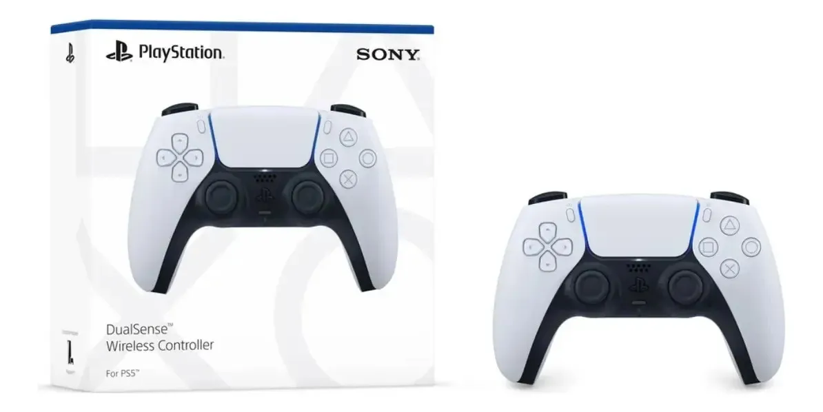JOYSTICK SONY PS5 SEM FIO BRANCO/PRETO