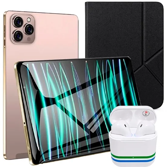 TABLET MOX 8+256GB DOURADO + FONE + CAPA